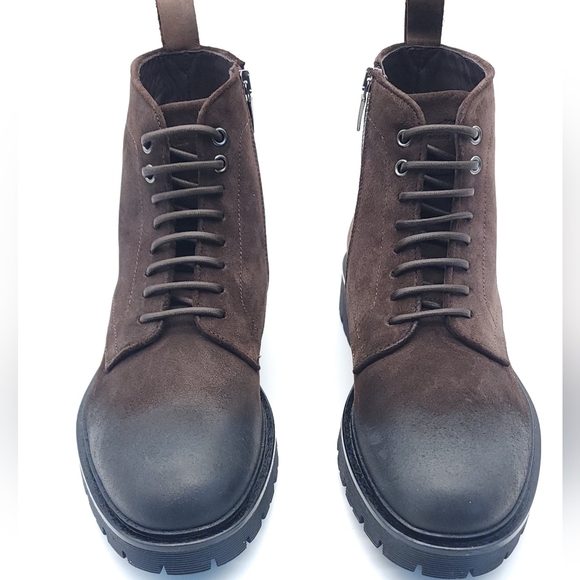 $298 GOOD MAN BRAND Modern City Oiled Suede Boot T MORO Brown Italian Size 9.5 main image 7